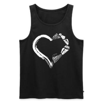 Steam Train Driver Trainspotting - Männer Premium Bio Tank Top - Schwarz - Vorne - AI Model Male 178 light (178cm)