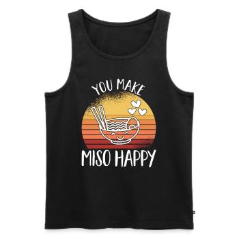 Miso Suppe Japan Japanisches Essen Kücke - Männer Premium Bio Tank Top - Schwarz - Vorne - AI Model Male 178 light (178cm)
