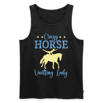 Crazy Horse Vaulting Lady Équitation - Débardeur bio Premium Homme - noir - Devant - Michal (187cm)