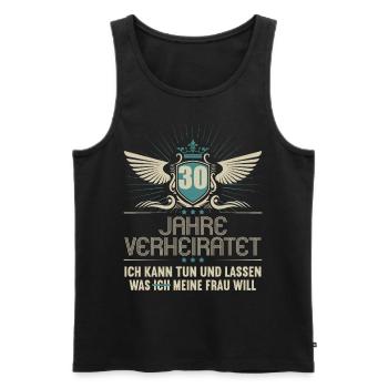 30 Jahre verheiratet kann tun 30.Hochzeitstag - Männer Premium Bio Tank Top - Schwarz - Vorne - Michal (187cm)