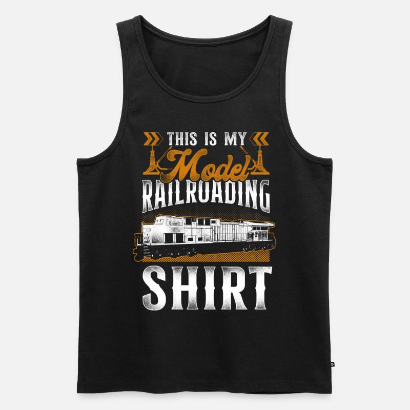 Freight Diesel Train Driver - Men's Premium Organic Tank Top - black