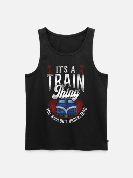 Freight Diesel Train Driver - Men's Premium Organic Tank Top - black