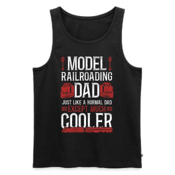 Freight Diesel Train Driver - Men's Premium Organic Tank Top - black - Front - AI Model Male 178 light (178cm)
