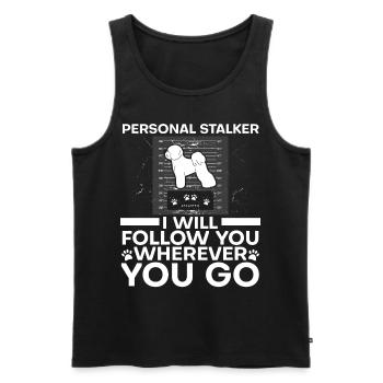Bichon Frise Dog Lover Dog Breeder puppy Pfo - Men's Premium Organic Tank Top - black - Front - Michal (187cm)