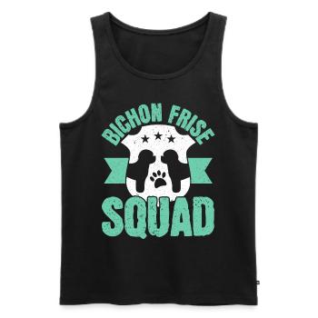 Bichon Frise Kader Dog Lover puppy Paw Lieb - Men's Premium Organic Tank Top - black - Front - Michal (187cm)