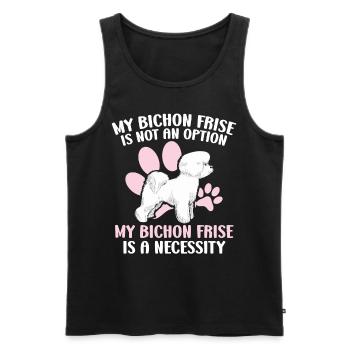 Bichon Frise Amoureux des chiens Éleveur de chiens chiot Pfö - Débardeur bio Premium Homme - noir - Devant - AI Model Male 178 light (178cm)