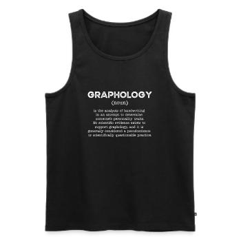 Handwriting Reader Handwriting Reading Funny - Men's Premium Organic Tank Top - black - Front - AI Model Male 178 light (178cm)