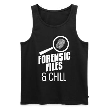 Forensische Akten Forensischer Wissenschaftler - Männer Premium Bio Tank Top - Schwarz - Vorne - AI Model Male 178 light (178cm)
