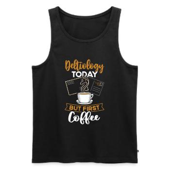 Deltiologie-kaffee Deltiologe-postkarten-sammler - Männer Premium Bio Tank Top - Schwarz - Vorne - Michal (187cm)