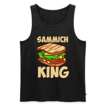 Sammich King Sandwich - Débardeur bio Premium Homme - noir - Devant - AI Model Male 178 light (178cm)