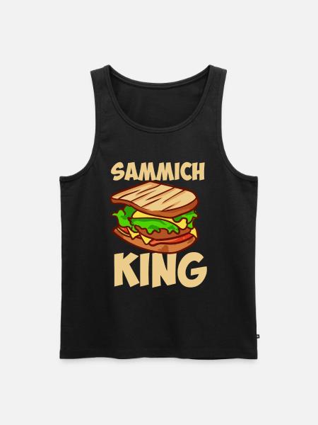 Sammich King Sandwich - Men's Premium Organic Tank Top - black