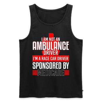 Ambulance Driver Race Car Sponsored - Men's Premium Organic Tank Top - black - Front - Michal (187cm)