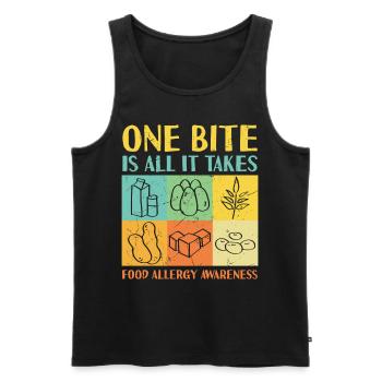 No Nuts Allowed Give Me Chocolate Awareness - Men's Premium Organic Tank Top - black - Front - Michal (187cm)