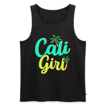 Cali Girl États-Unis État d’Amérique Californie californienne - Débardeur bio Premium Homme - noir - Devant - AI Model Male 178 light (178cm)