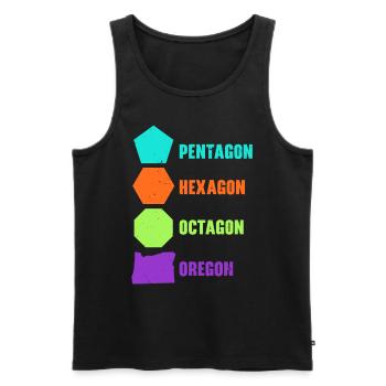 Oregon USA Staat Amerika Reisen Oregonian Salem - Männer Premium Bio Tank Top - Schwarz - Vorne - Michal (187cm)
