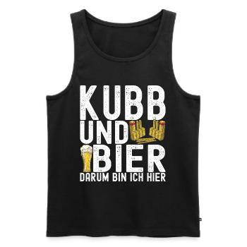 Kubb Wikinger Schach - Männer Premium Bio Tank Top - Schwarz - Vorne - Michal (187cm)