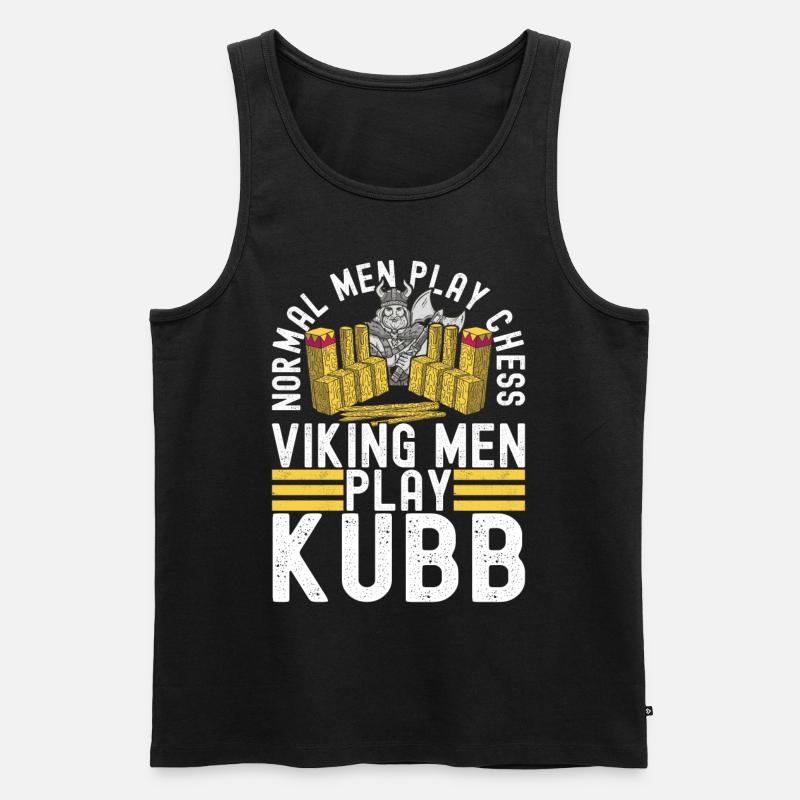 Kubb Wikinger Schach - Männer Premium Bio Tank Top - Schwarz