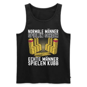 Kubb Wikinger Schach - Männer Premium Bio Tank Top - Schwarz - Vorne - AI Model Male 178 light (178cm)