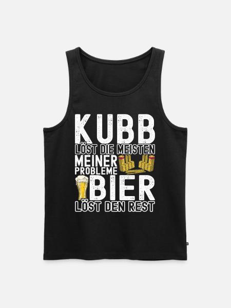 Kubb Wikinger Schach - Männer Premium Bio Tank Top - Schwarz