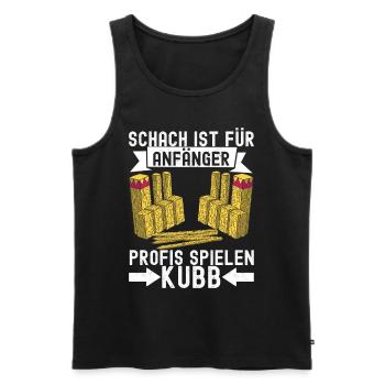 Kubb Wikinger Schach - Männer Premium Bio Tank Top - Schwarz - Vorne - AI Model Male 178 light (178cm)
