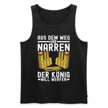 Kubb Wikinger Schach - Männer Premium Bio Tank Top - Schwarz - Vorne - AI Model Male 178 light (178cm)
