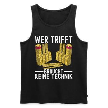 Kubb Wikinger Schach - Männer Premium Bio Tank Top - Schwarz - Vorne - AI Model Male 178 light (178cm)