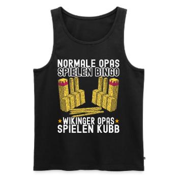 Kubb Wikinger Schach - Männer Premium Bio Tank Top - Schwarz - Vorne - AI Model Male 178 light (178cm)