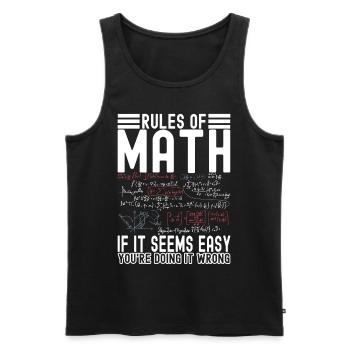 Professeur de mathématiques Mathématiques - Débardeur bio Premium Homme - noir - Devant - AI Model Male 178 light (178cm)