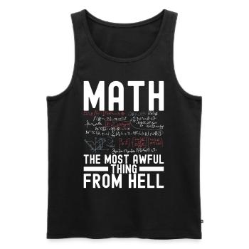 Professeur de mathématiques Mathématiques - Débardeur bio Premium Homme - noir - Devant - AI Model Male 178 light (178cm)