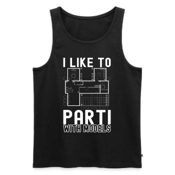 Architect Architecture - Men's Premium Organic Tank Top - black - Front - AI Model Male 178 light (178cm)