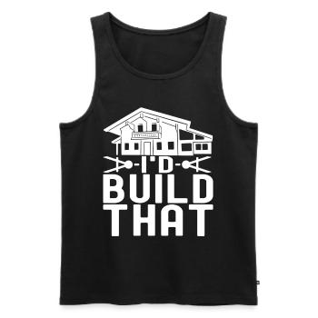 Architect Architecture - Men's Premium Organic Tank Top - black - Front - AI Model Male 178 light (178cm)