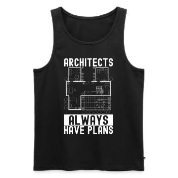 Architect Architecture - Men's Premium Organic Tank Top - black - Front - AI Model Male 178 light (178cm)