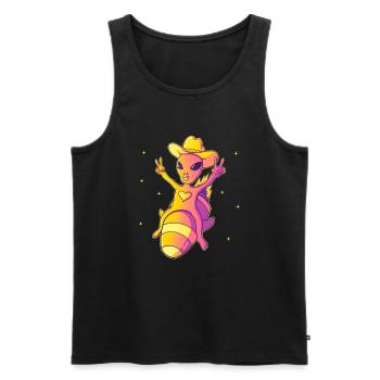 Alien Cowboy Love Space Fun - Débardeur bio Premium Homme - noir - Devant - Michal (187cm)