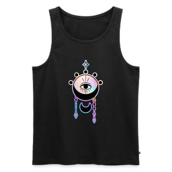 Esoteric Eye Mystical Symbol - Men's Premium Organic Tank Top - black - Front - AI Model Male 178 light (178cm)