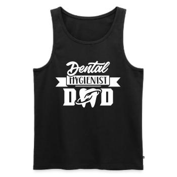 Dental Hygienist Papa Dentist Dental Hygiene Team - Men's Premium Organic Tank Top - black - Front - Michal (187cm)