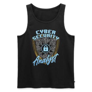 Analyst Für Cybersicherheit Cybersecurity Hacker - Débardeur bio Premium Homme - noir - Devant - Michal (187cm)
