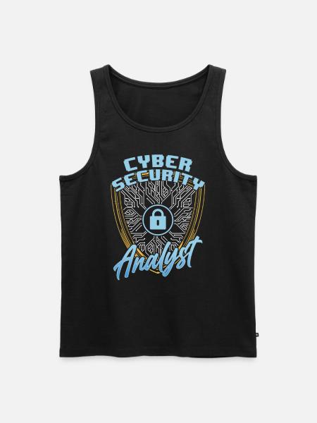 Analyst Für Cybersicherheit Cybersecurity Hacker - Men's Premium Organic Tank Top - black