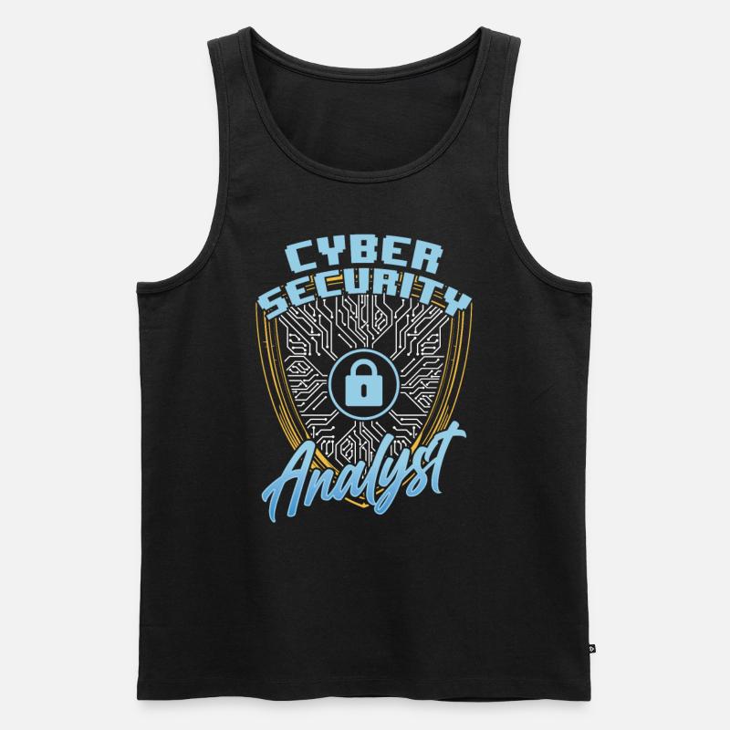 Analyst Für Cybersicherheit Cybersecurity Hacker - Männer Premium Bio Tank Top - Schwarz