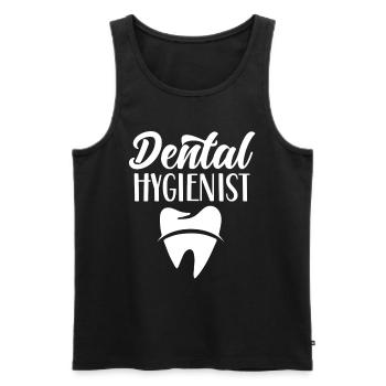 Hygiénistes dentaires Hygiène dentaire Équipe dentaire - Débardeur bio Premium Homme - noir - Devant - AI Model Male 178 light (178cm)