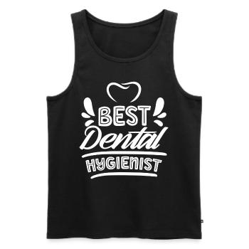Meilleur hygiéniste dentaire Dentiste Hygiène dentaire - Débardeur bio Premium Homme - noir - Devant - Michal (187cm)