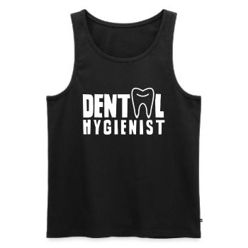 Équipe d’hygiénistes dentaires Dentiste Hygiène dentaire - Débardeur bio Premium Homme - noir - Devant - Michal (187cm)