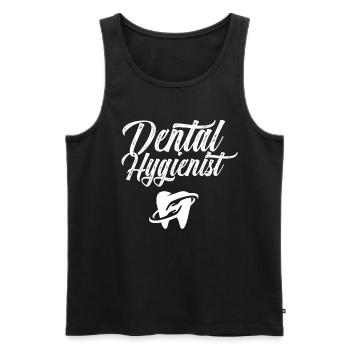 Hygiénistes dentaires Équipe d’hygiène dentaire Dentiste - Débardeur bio Premium Homme - noir - Devant - Michal (187cm)