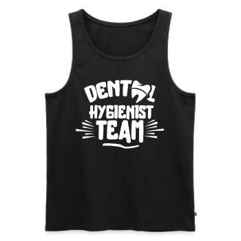 Équipe d’hygiénistes dentaires Dentiste hygiéniste dentaire - Débardeur bio Premium Homme - noir - Devant - Michal (187cm)