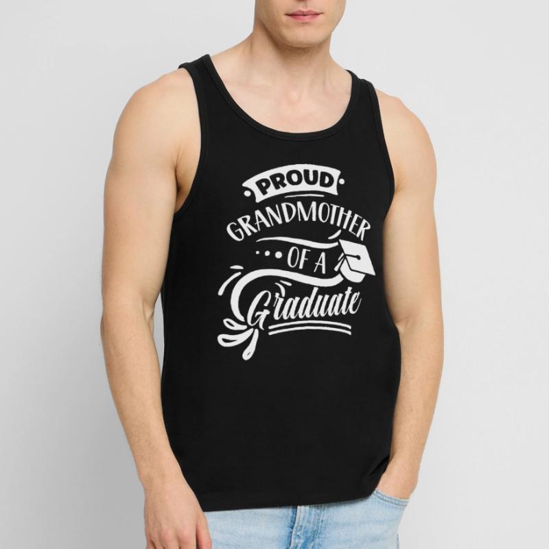 Stolze Großmutter Eines Absolventen Absolvent Männer Premium Bio Tank Top
