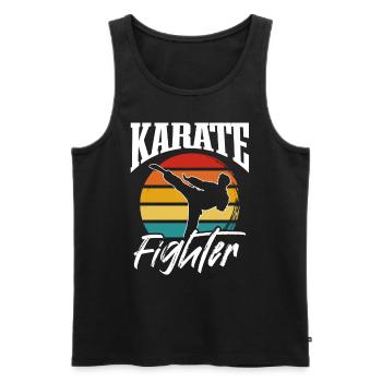 Karaté Fighter Arts martiaux Karaté Arts martiaux - Débardeur bio Premium Homme - noir - Devant - Michal (187cm)