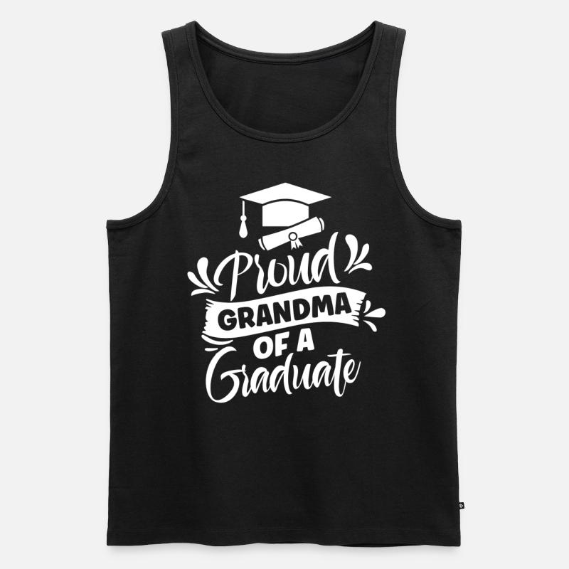 Stolze Großmutter Eines Absolventen Absolvent - Männer Premium Bio Tank Top - Schwarz