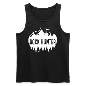 Rock Hunter Geologist Geology Geology Student - Men's Premium Organic Tank Top - black - Front - AI Model Male 178 light (178cm)