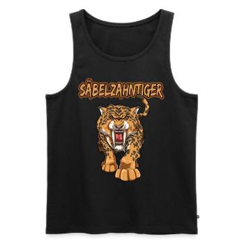 Säbelzahntiger Geschenke Raubkatze Steinzeit für - Männer Premium Bio Tank Top - Schwarz - Vorne - Michal (187cm)