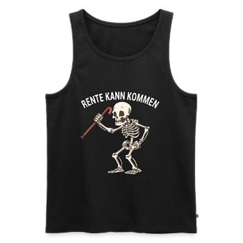 Rente kann kommen - Männer Premium Bio Tank Top - Schwarz - Vorne - Michal (187cm)