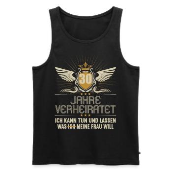 30 Jahre verheiratet kann tun 30.Hochzeitstag - Männer Premium Bio Tank Top - Schwarz - Vorne - Michal (187cm)